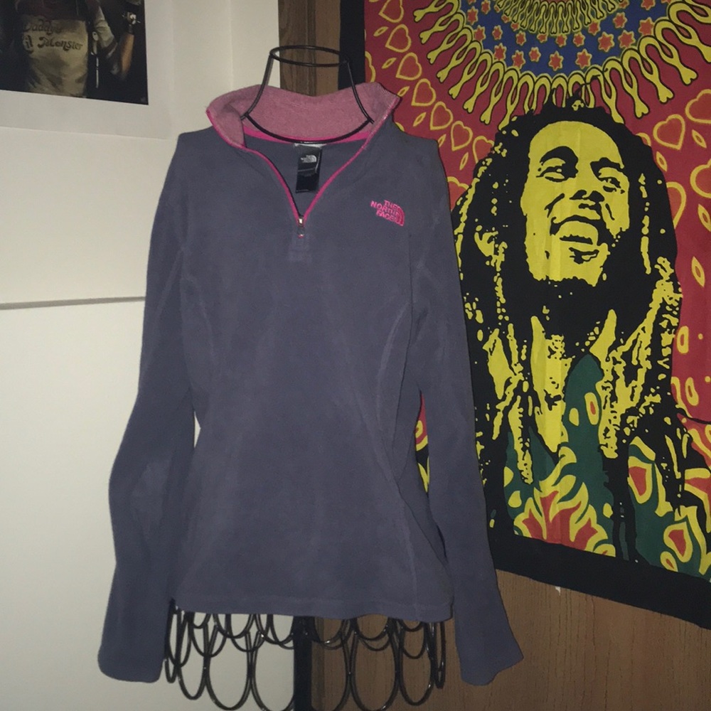 North Face Quarter Zip Fleece Pull Over